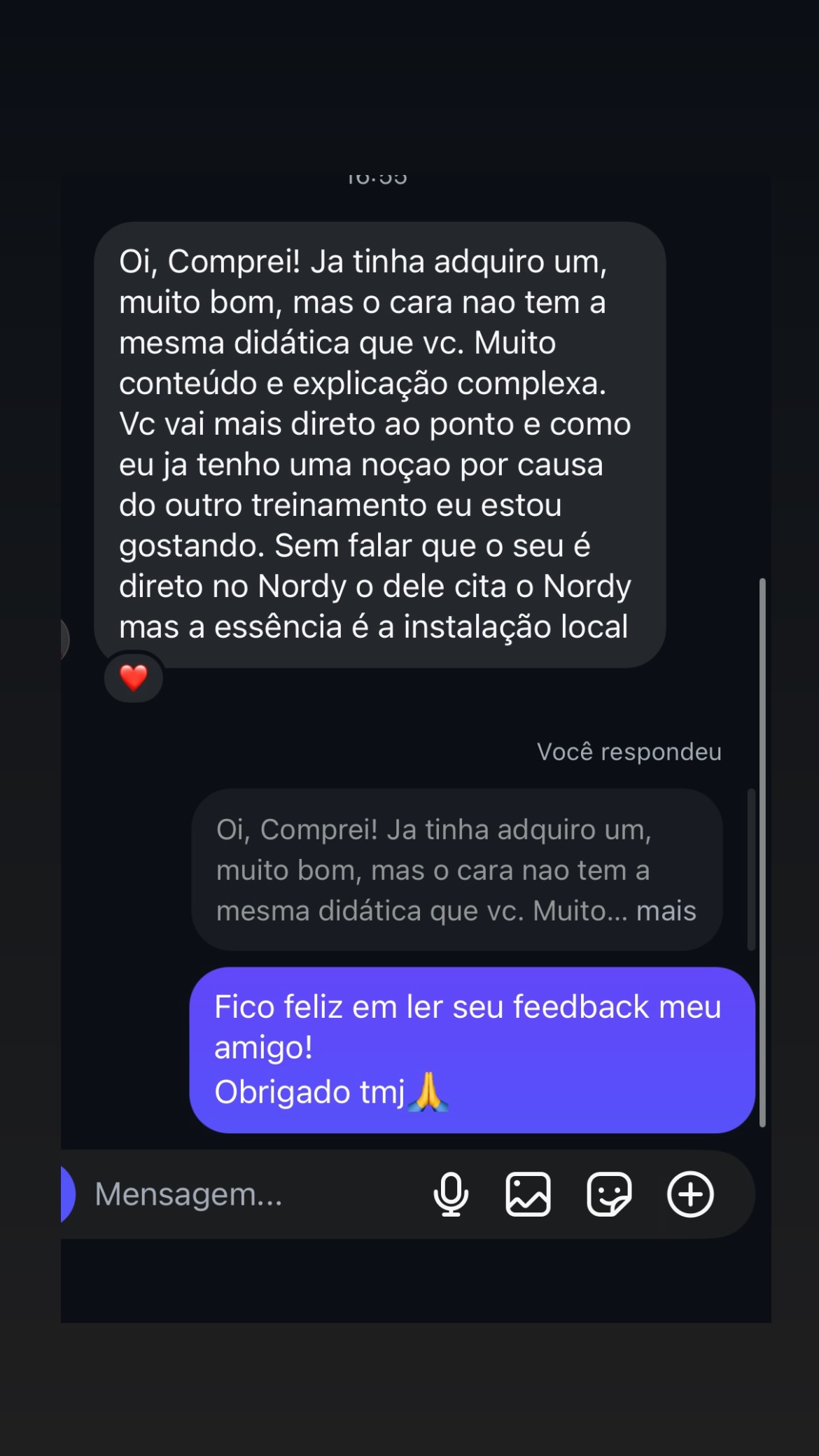 Feedback de Aluno