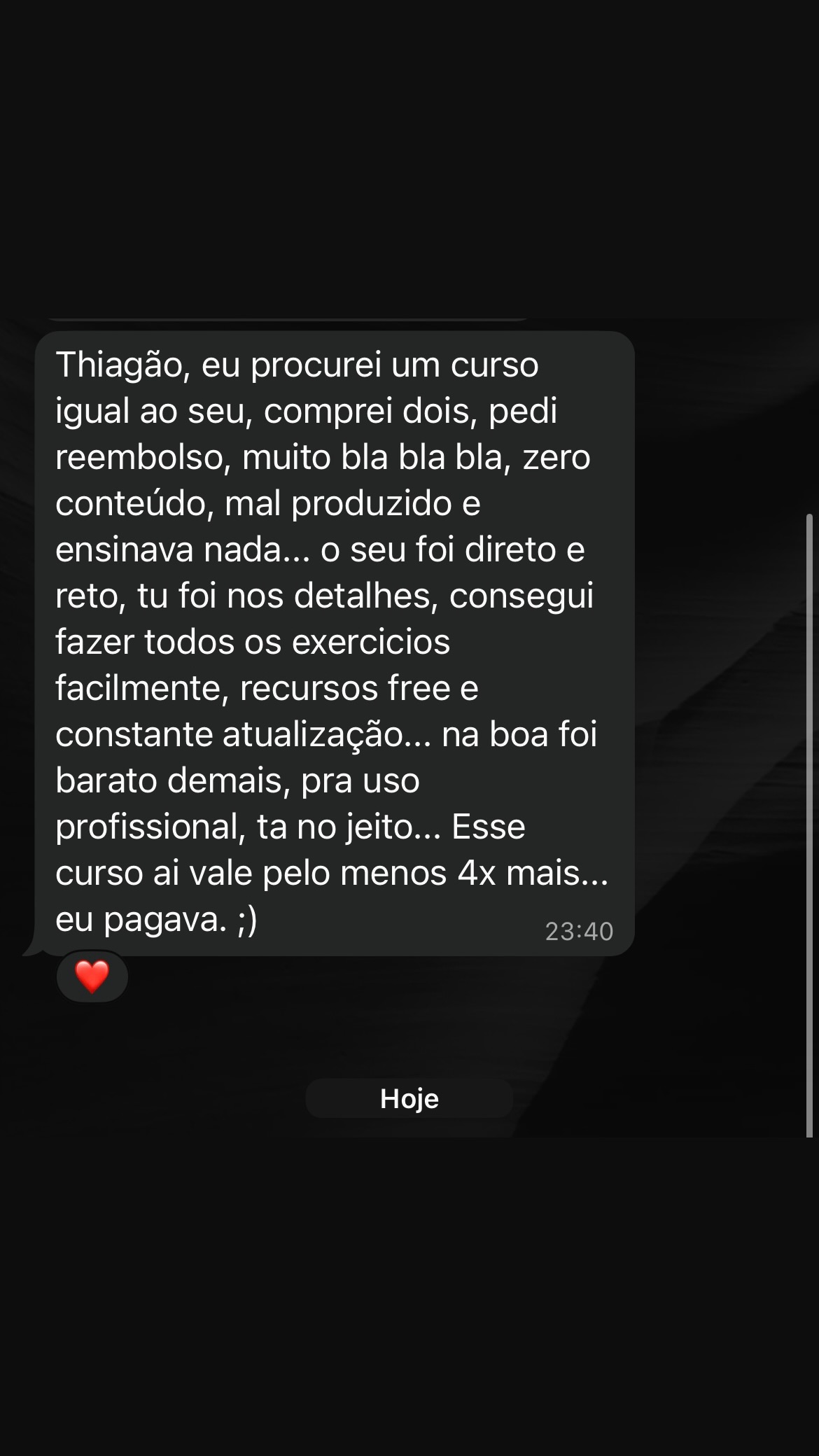 Feedback de Aluno